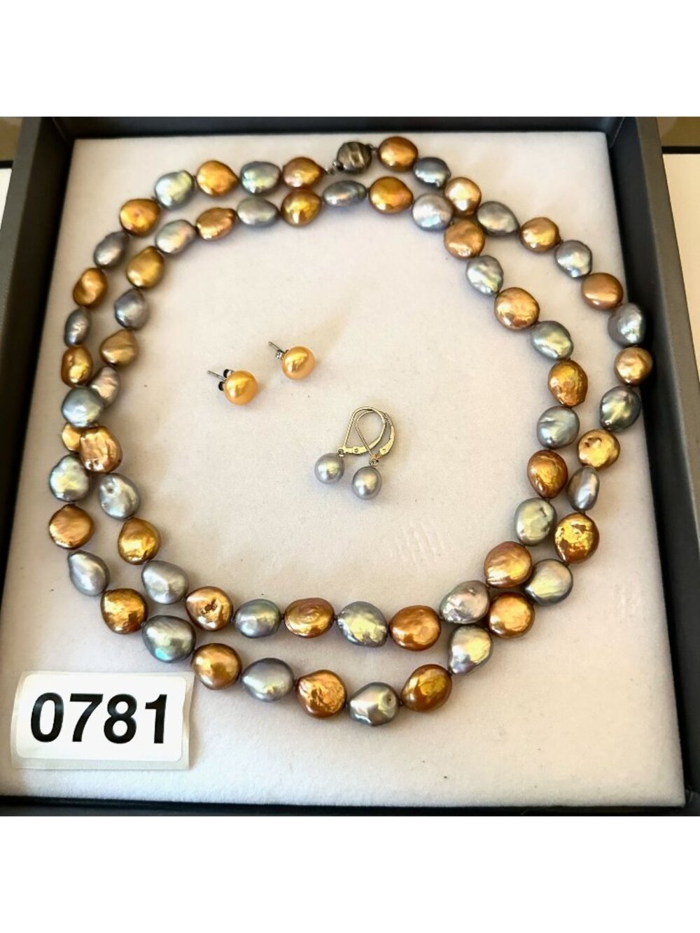 Jewelry Lot Honora Freshwater Pearl Necklace Sterling Silver Pierced Earrings